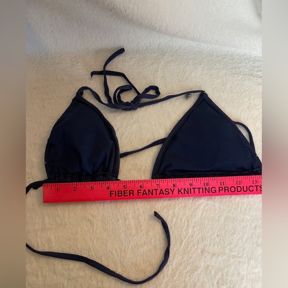 Embroidered Navy Bikini Top - Picture 7 of 7